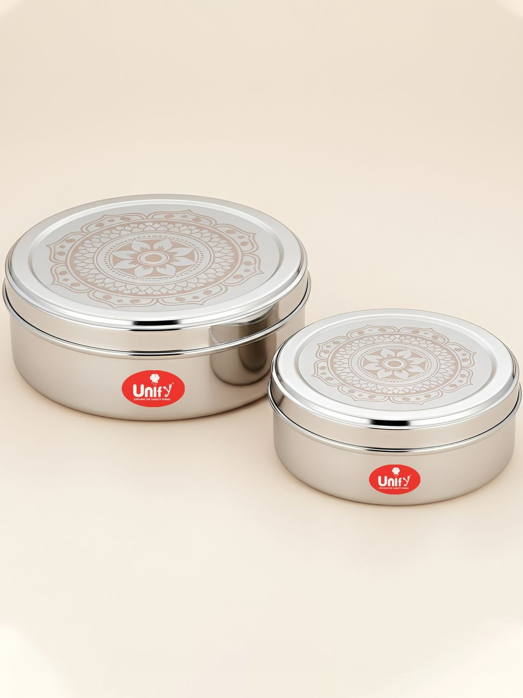 Unify Silver-Toned 2026 Stainless Steel Stackable Canister Container