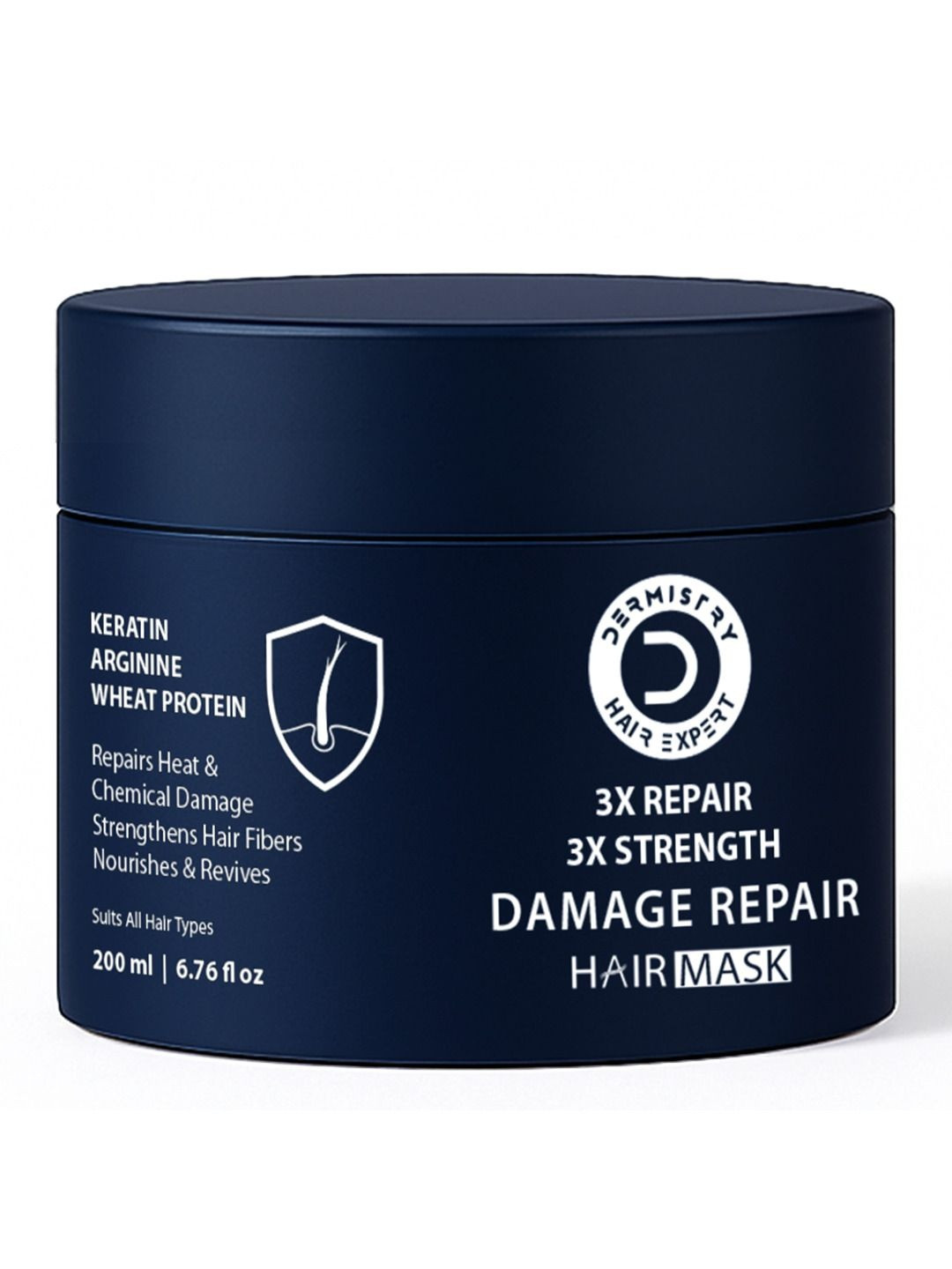 DERMISTRY Damage Repair Hair Mask Keratin Arginine Controls Breakages Split Ends - 200ml