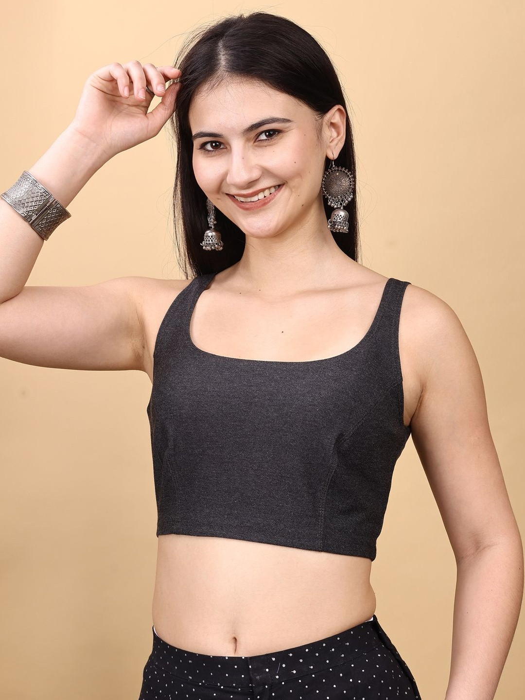 Tikhi Imli Solid Saree Blouse