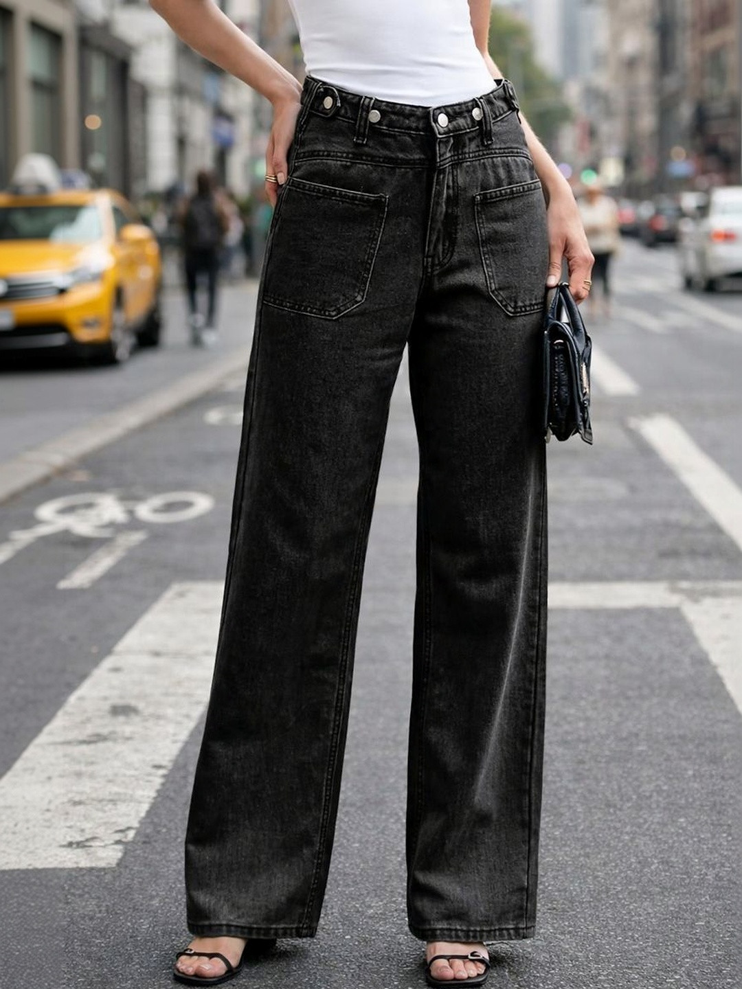 KASHIANXSTYLE Women Comfort Boyfriend Fit High-Rise Light Fade Stretchable Jeans