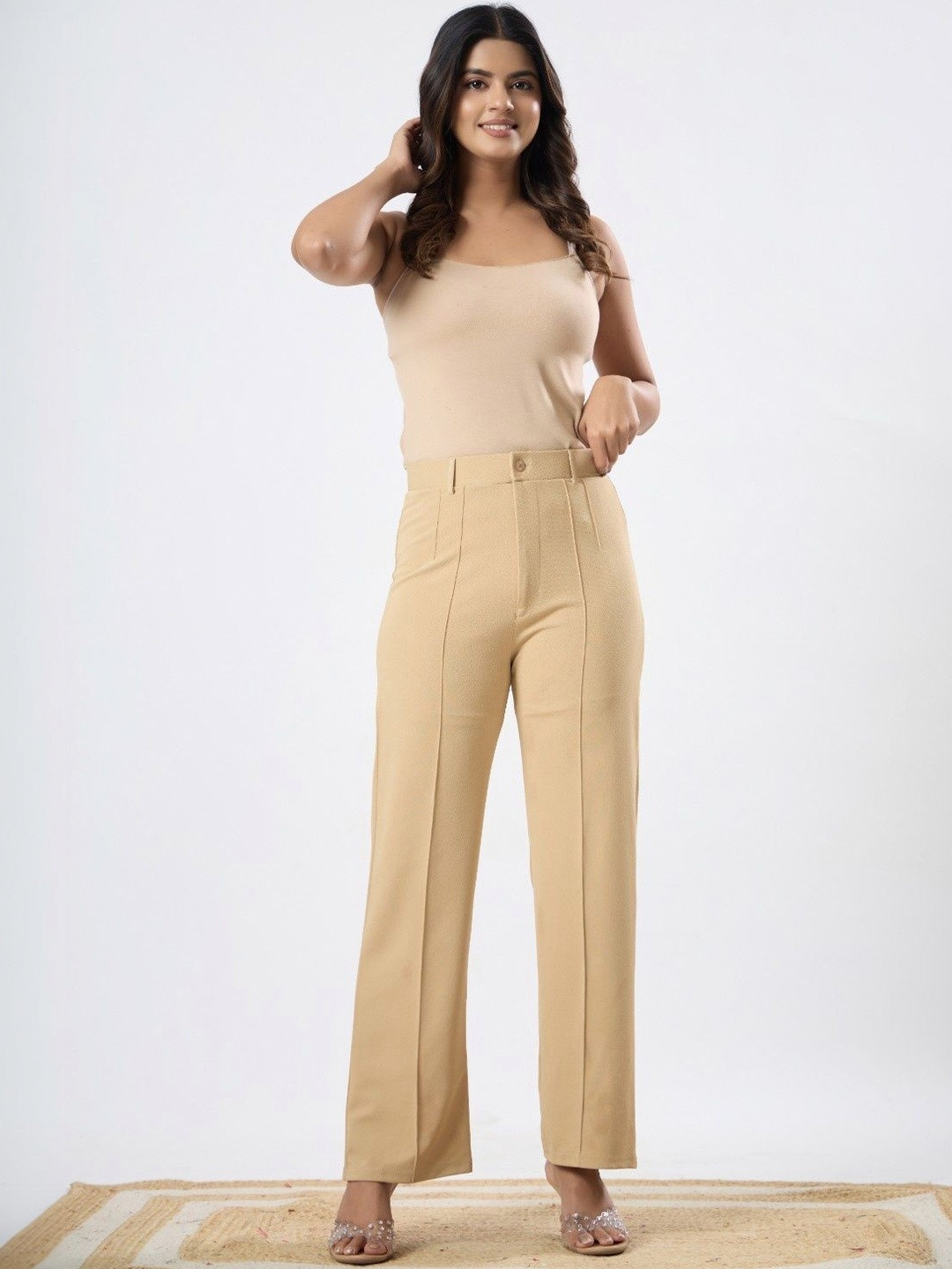 VENITYWAVE Women High-Rise Trousers