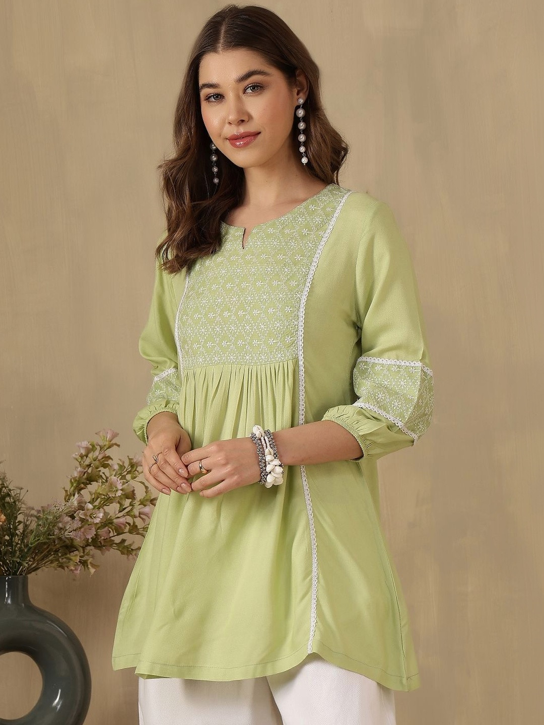 AKIMIA Embroidered Top