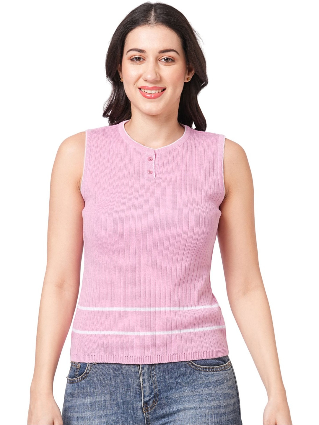 G0-4 IT Women Henley Neck Slim Fit T-shirt