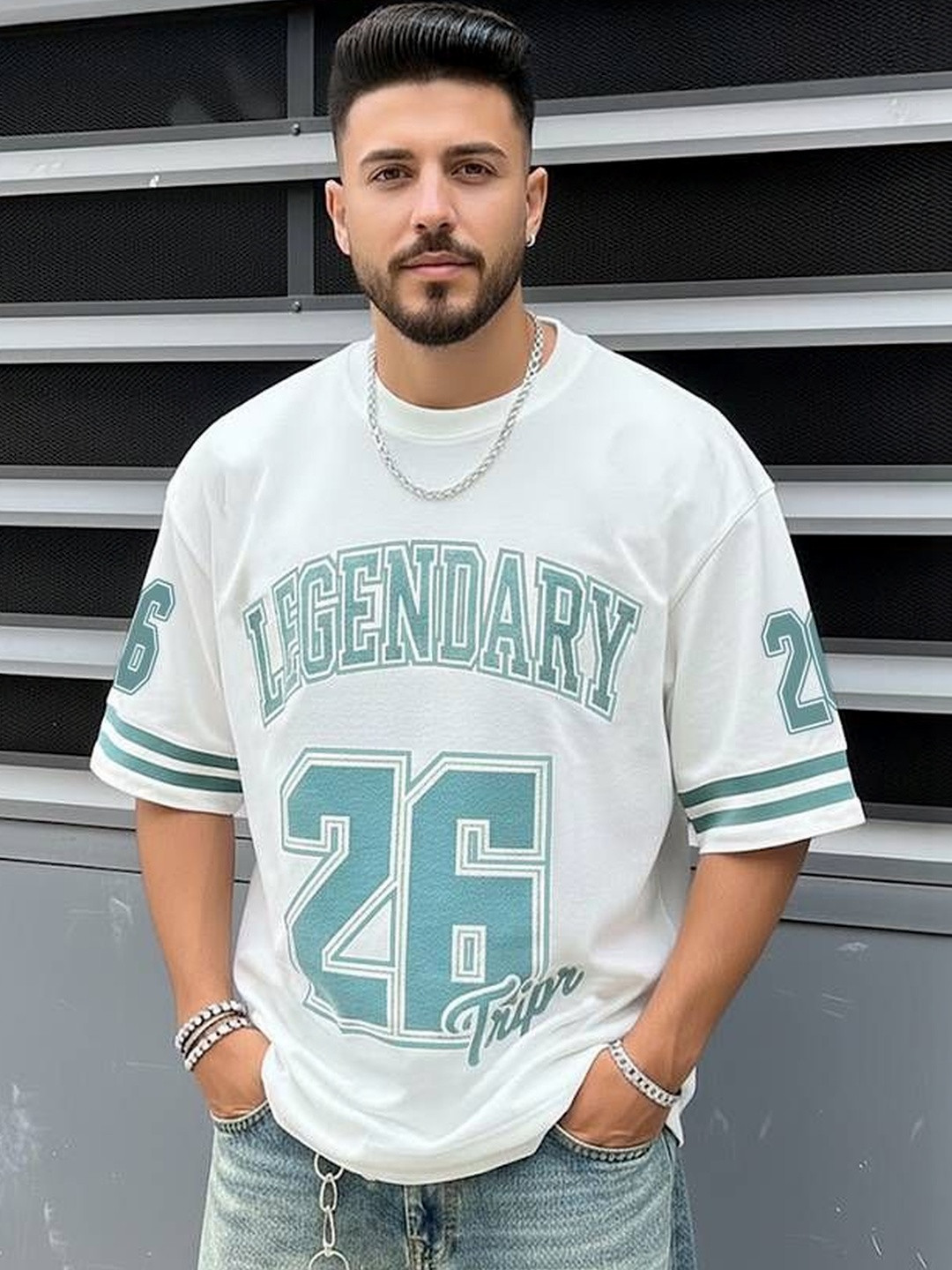TRIPR Men Varsity 2 Printed T-shirt