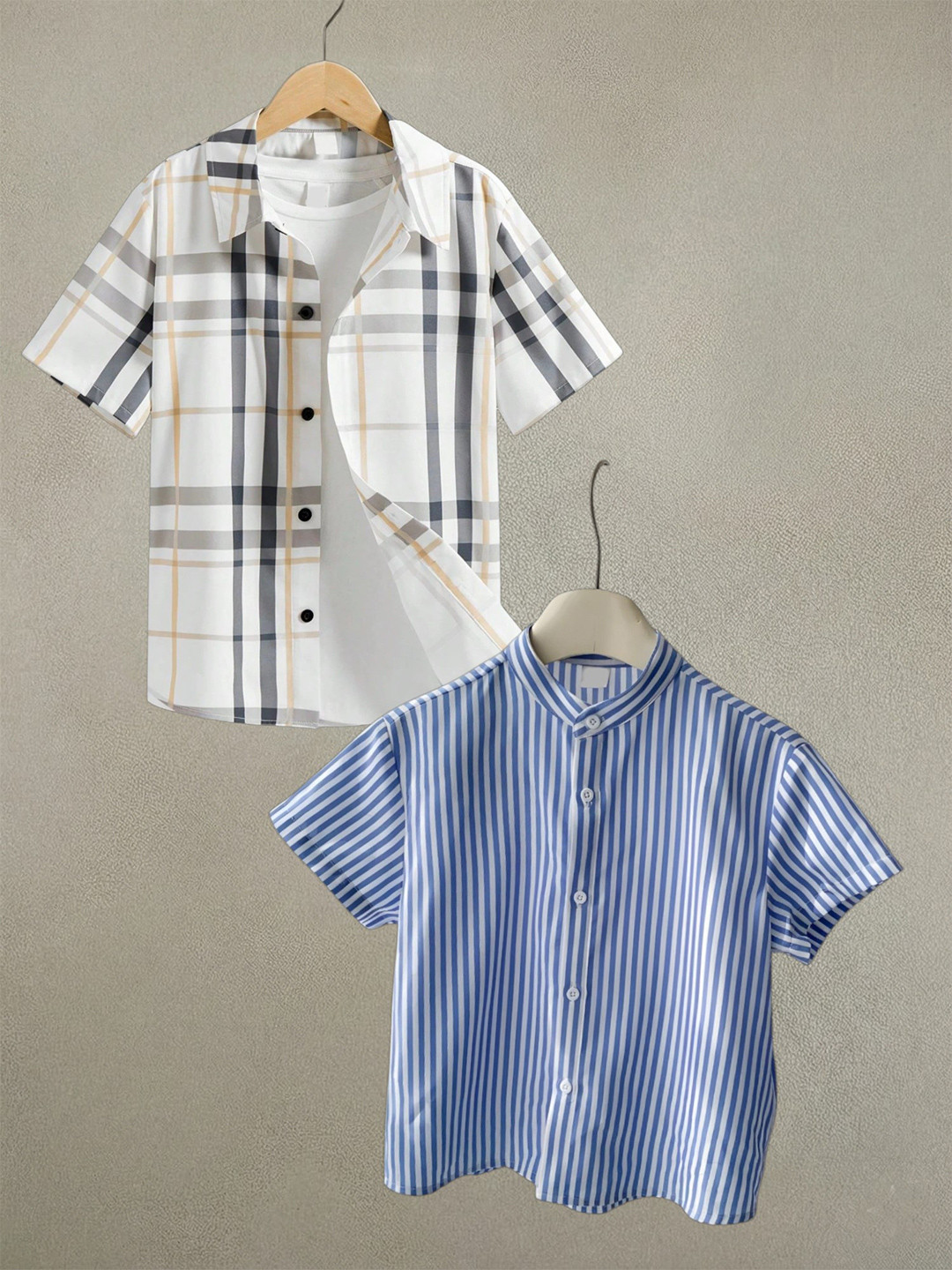 RAVYA TRENDZ Boys Classic Checked Casual Shirt