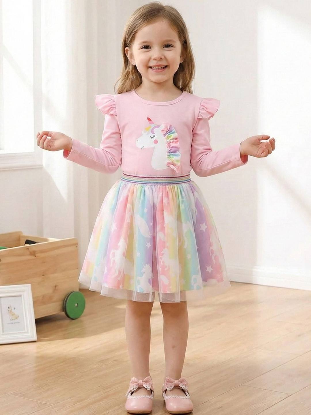 QMQ Girls Top with Skirt