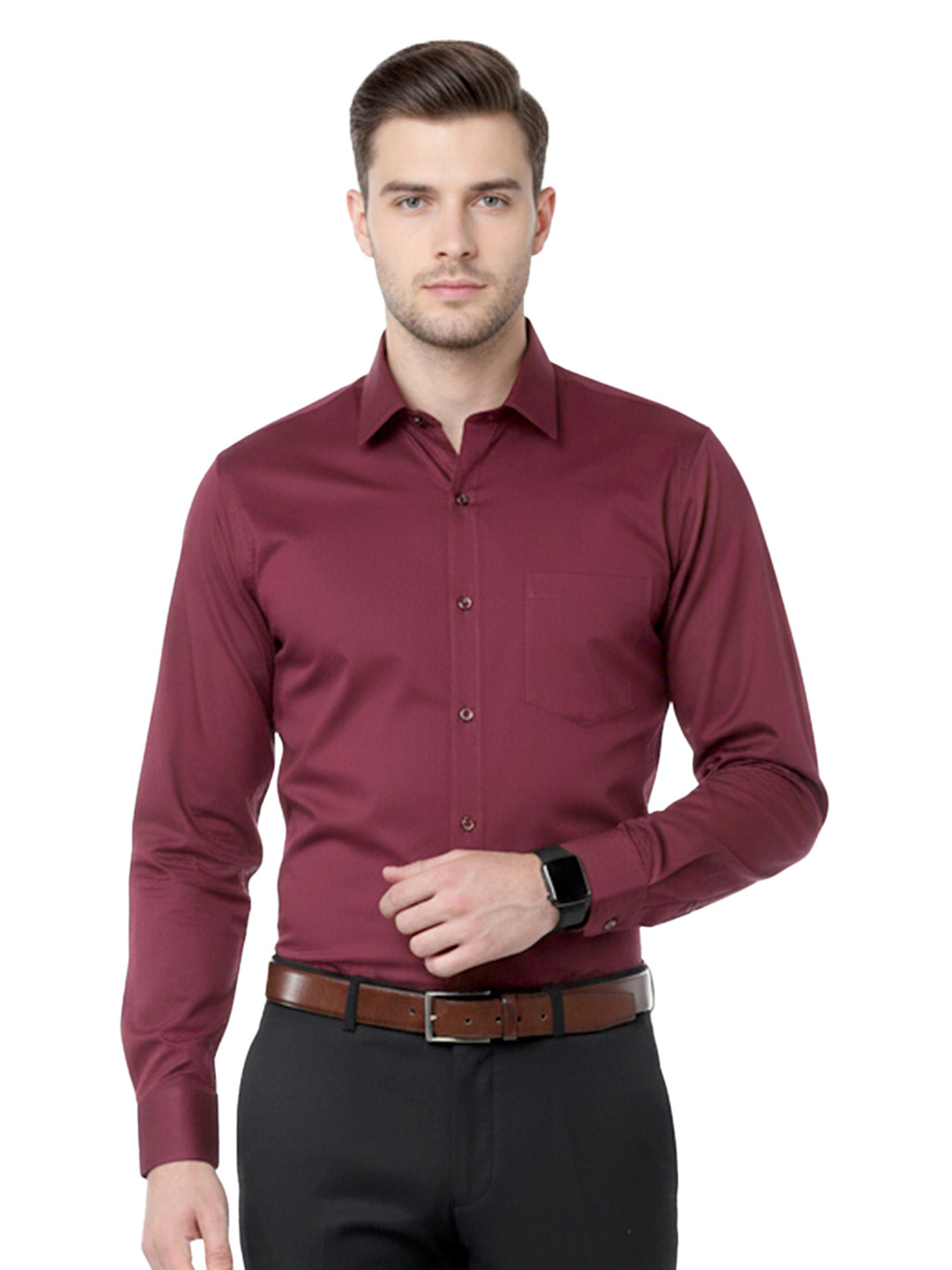 Cottonking Men Pure Cotton Full Sleeves Slim Fit Formal Shirt