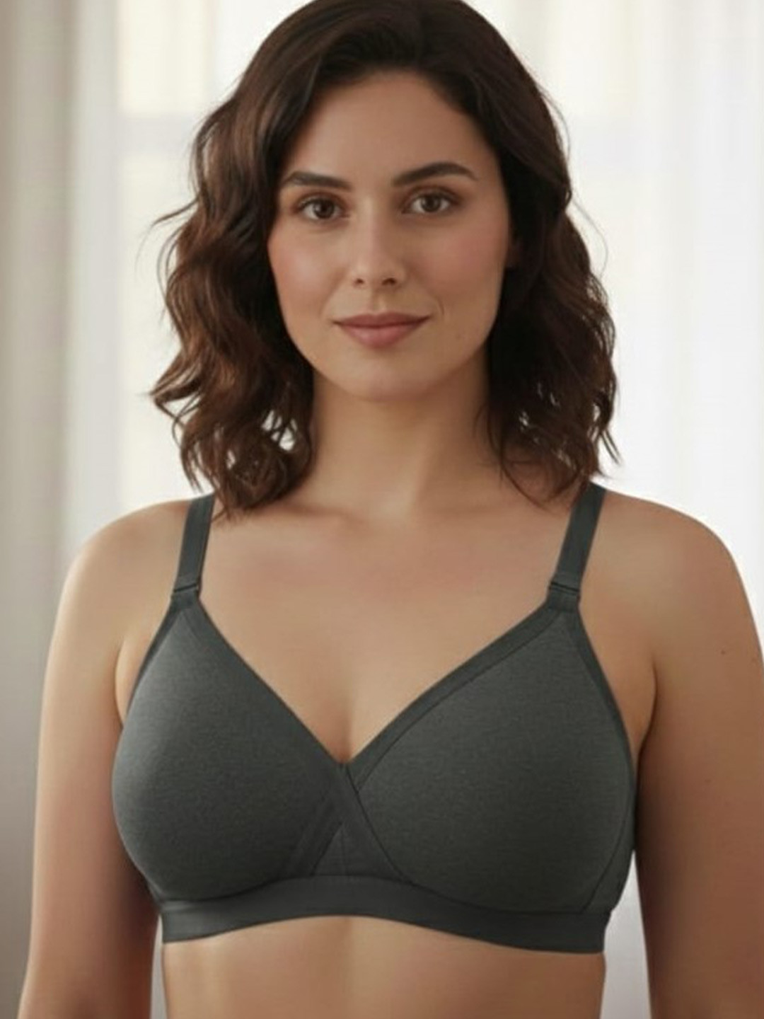 FUNAHME Pack of 2 Solid Full Coverage Bra