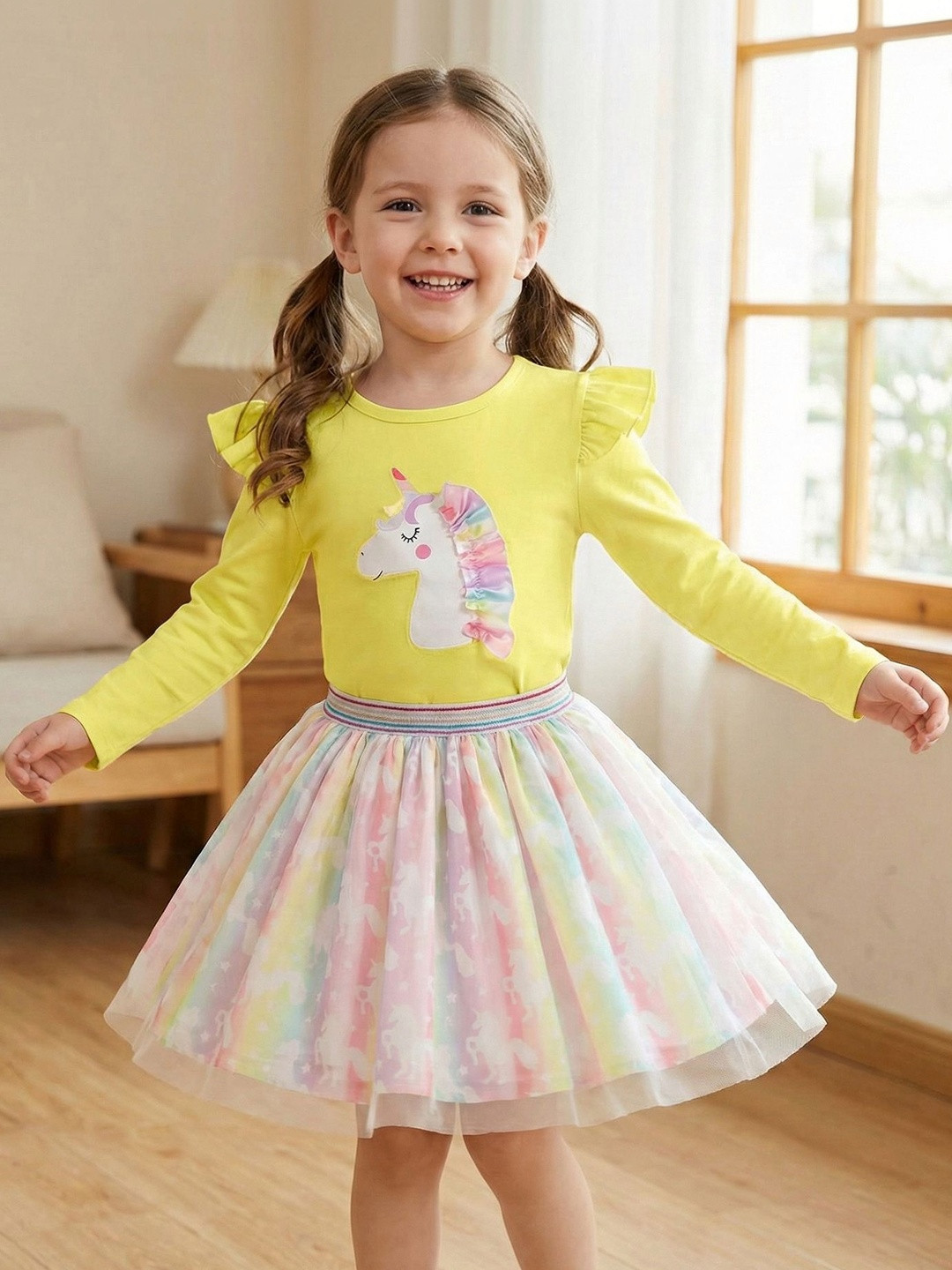 QMQ Girls Top with Skirt