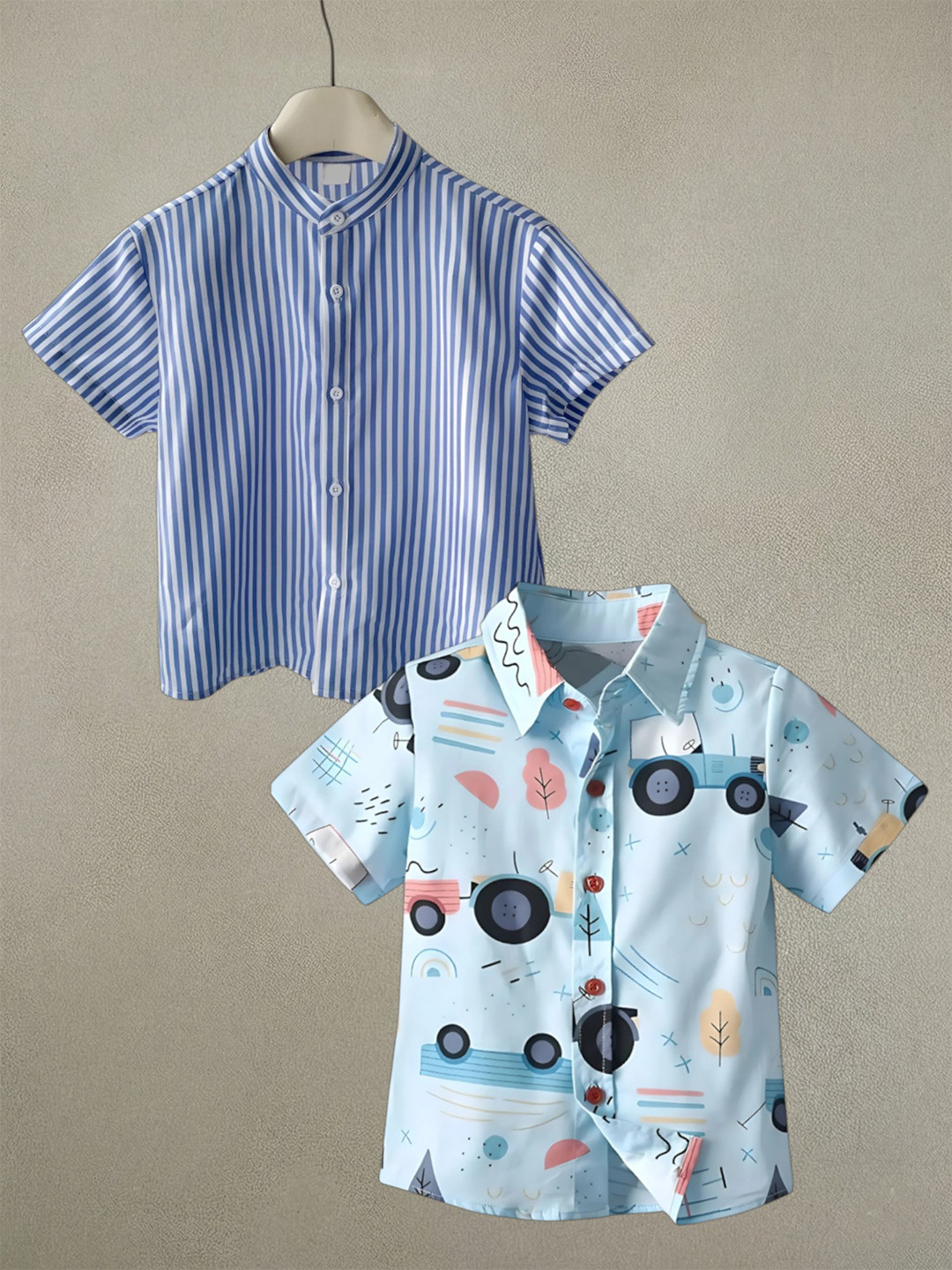 RAVYA TRENDZ Boys Classic Striped Casual Shirt