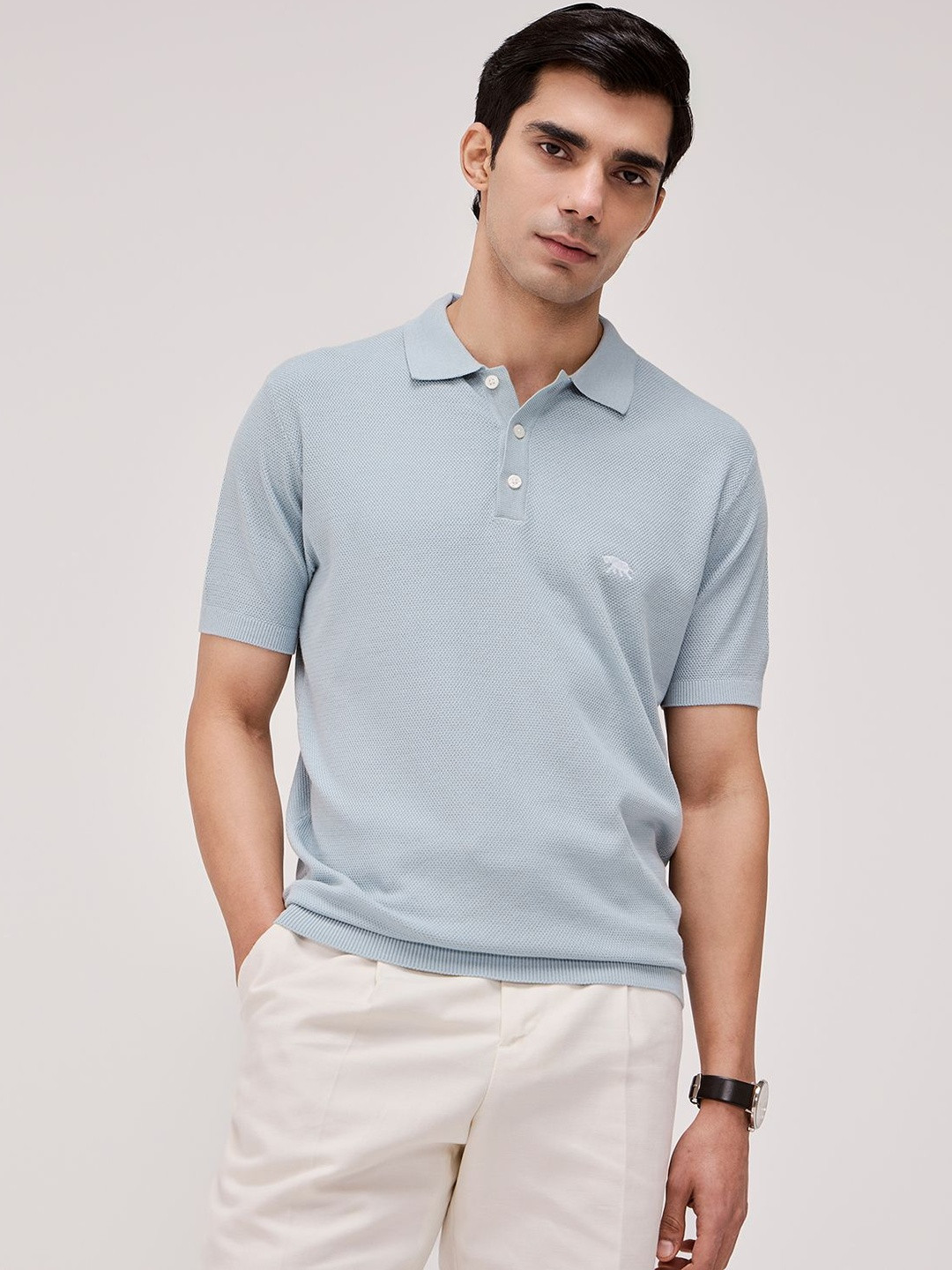 Andamen Men Casual Flat Knit Polo
