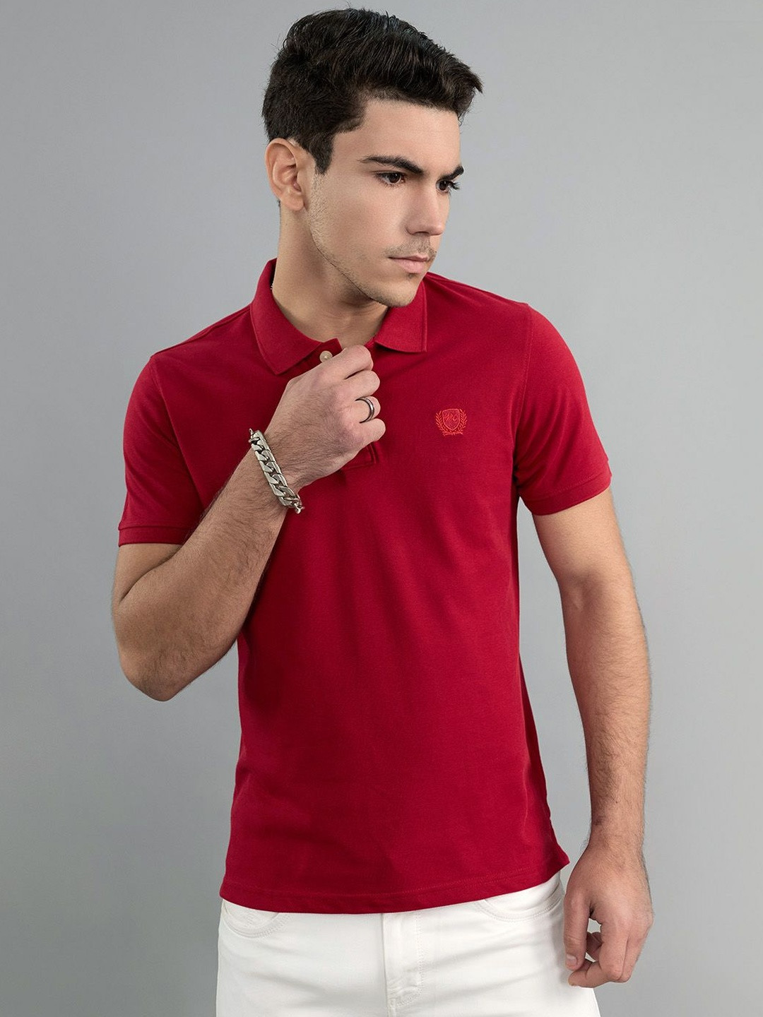 Monte Carlo Men Brand Logo Polo Collar T-shirt