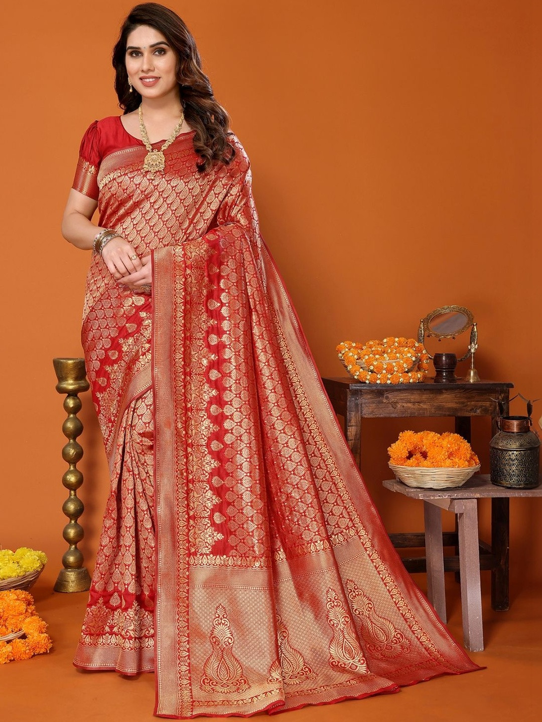 EMV Silk Blend Fusion Kanjeevaram Saree