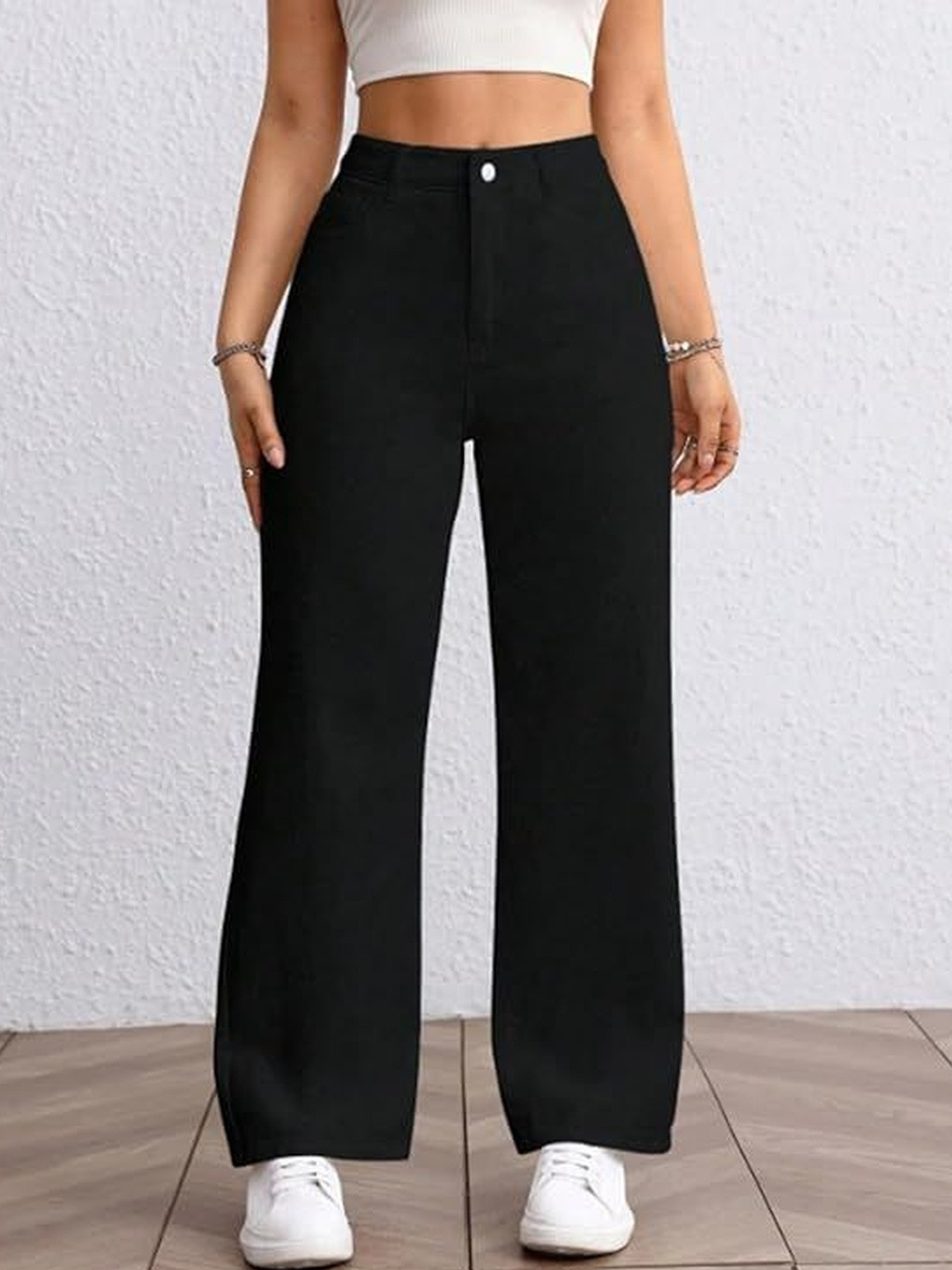 4WRD by Dressberry Women Straight Fit High-Rise Stretchable Jeans