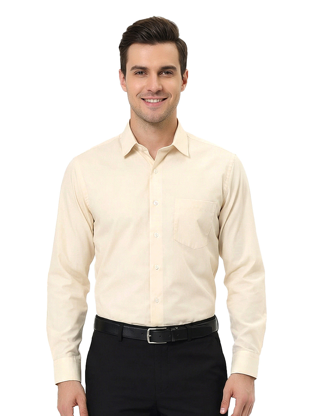 Cottonking Men Pure Cotton Full Sleeves Slim Fit Formal Shirt