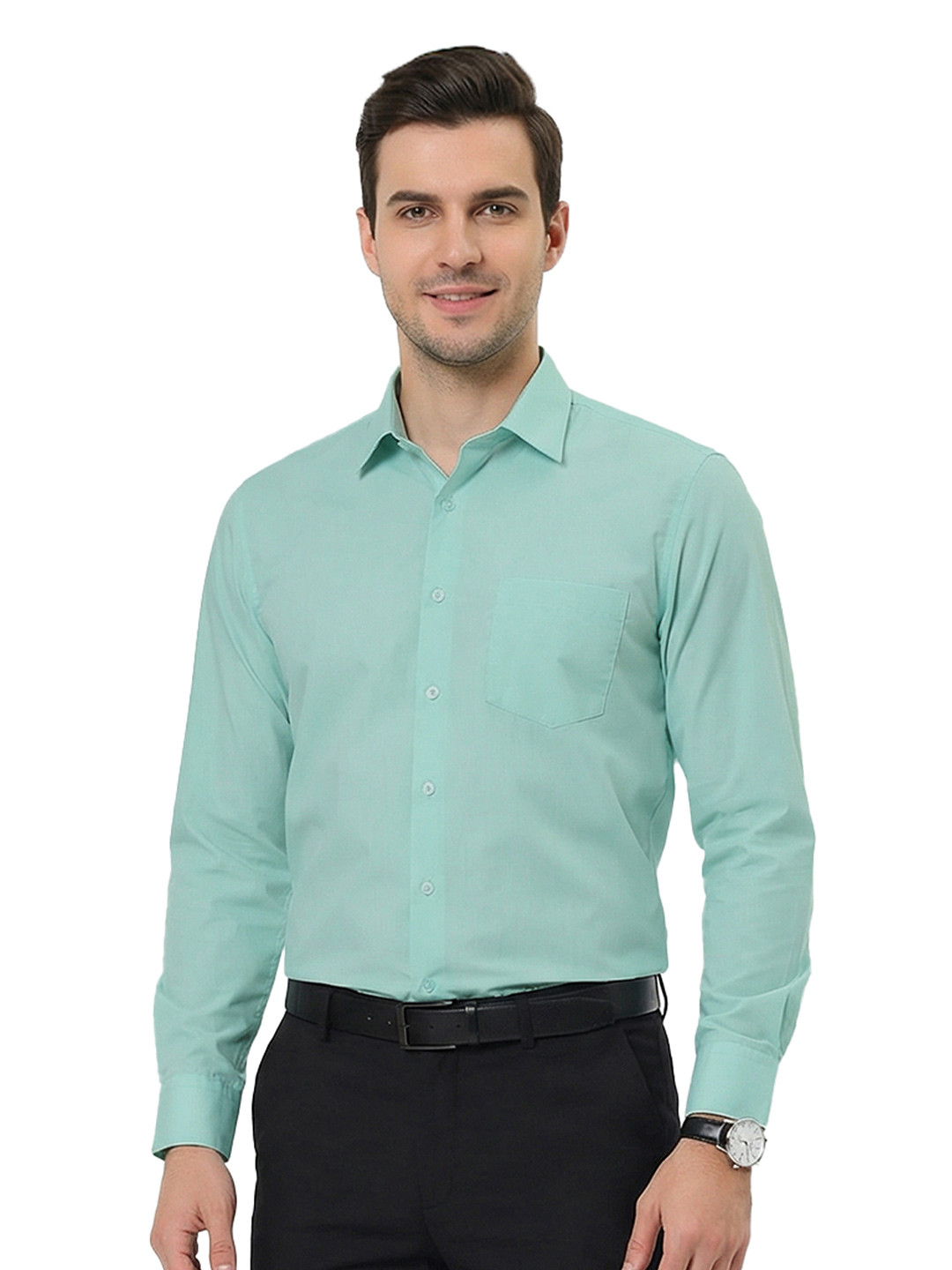 Cottonking Men Pure Cotton Full Sleeves Slim Fit Formal Shirt