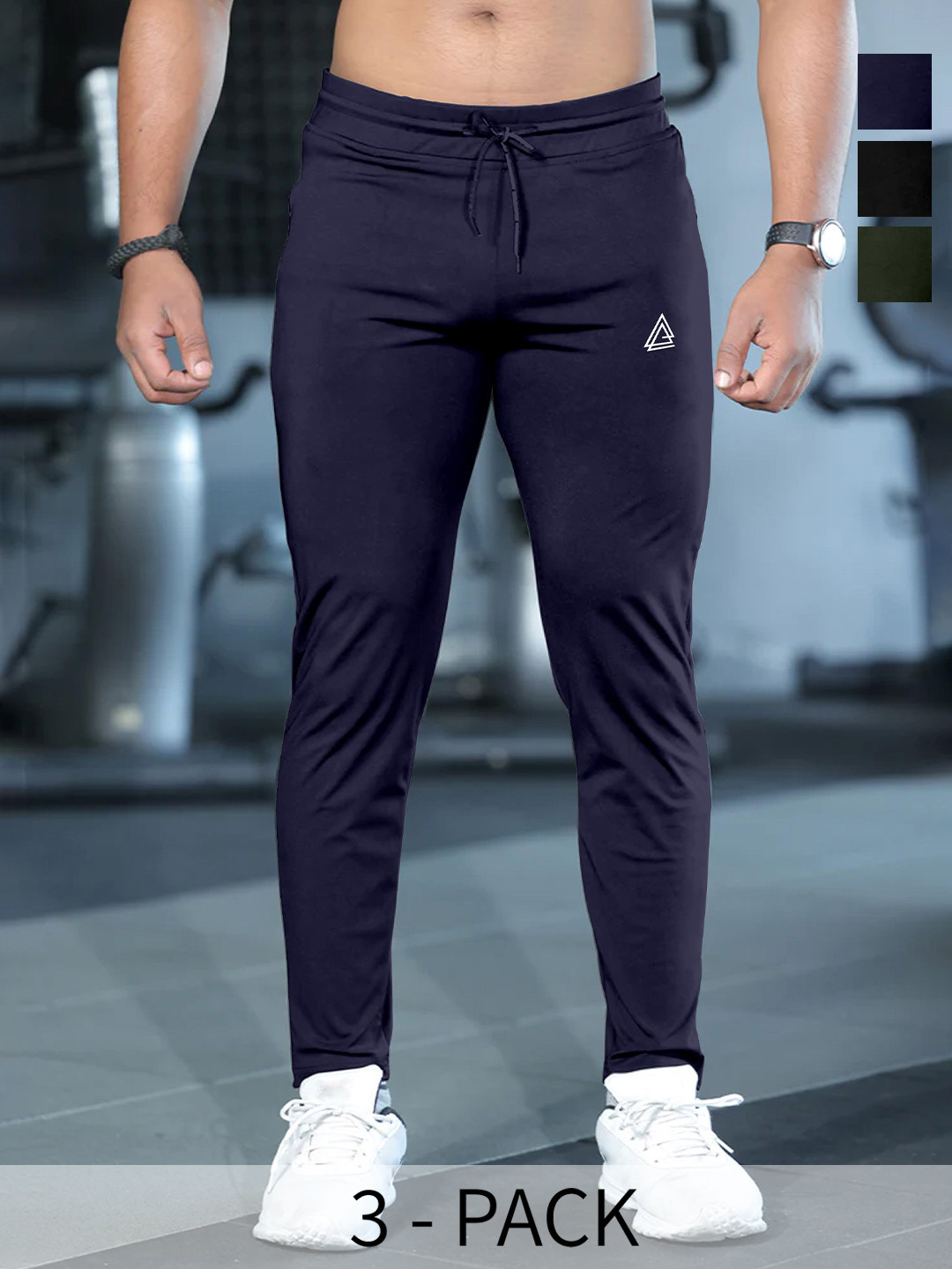 FTX Men Pack of 3 Mid Rise Track Pants