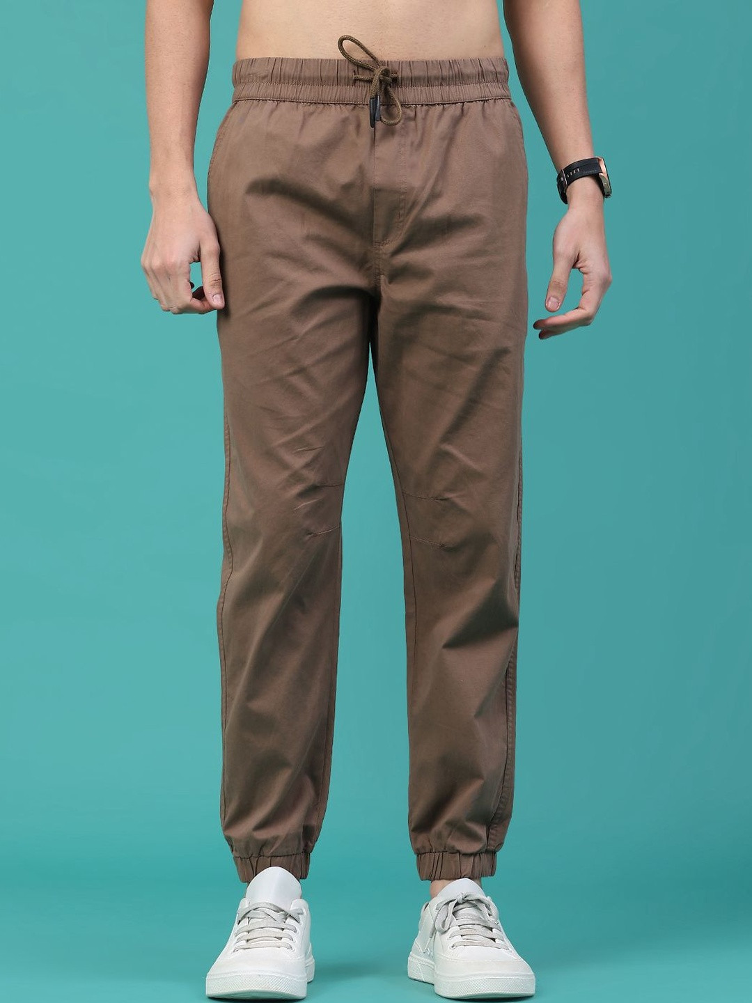 V-Mart Men Cotton Mid-Rise Joggers