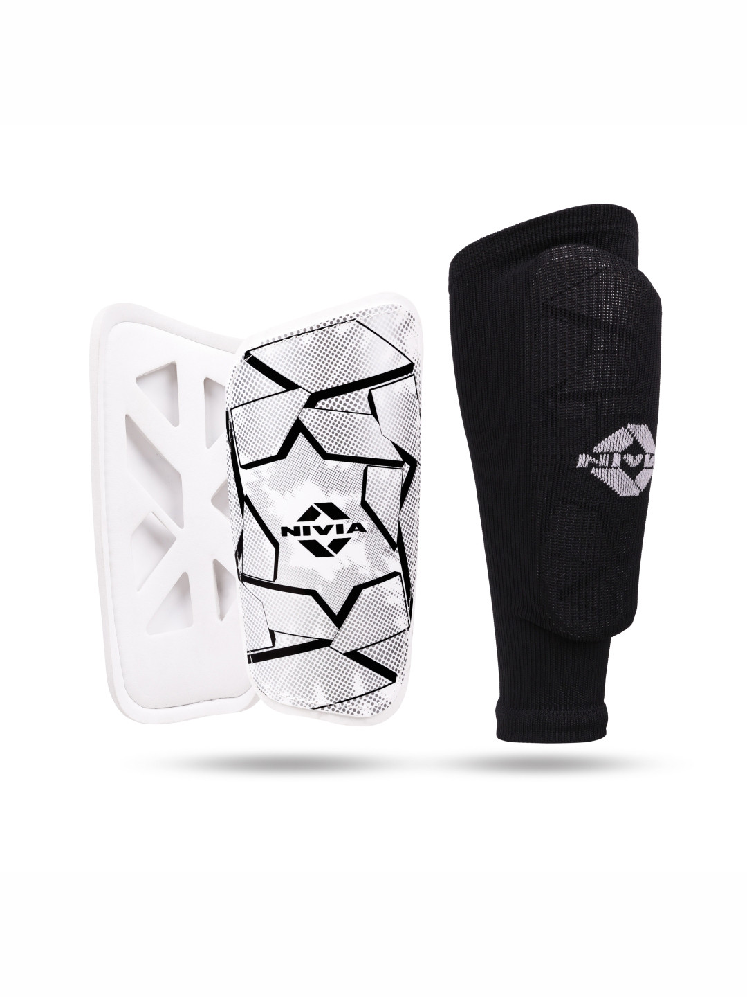 NIVIA Classic Shin Guards With Sleeves