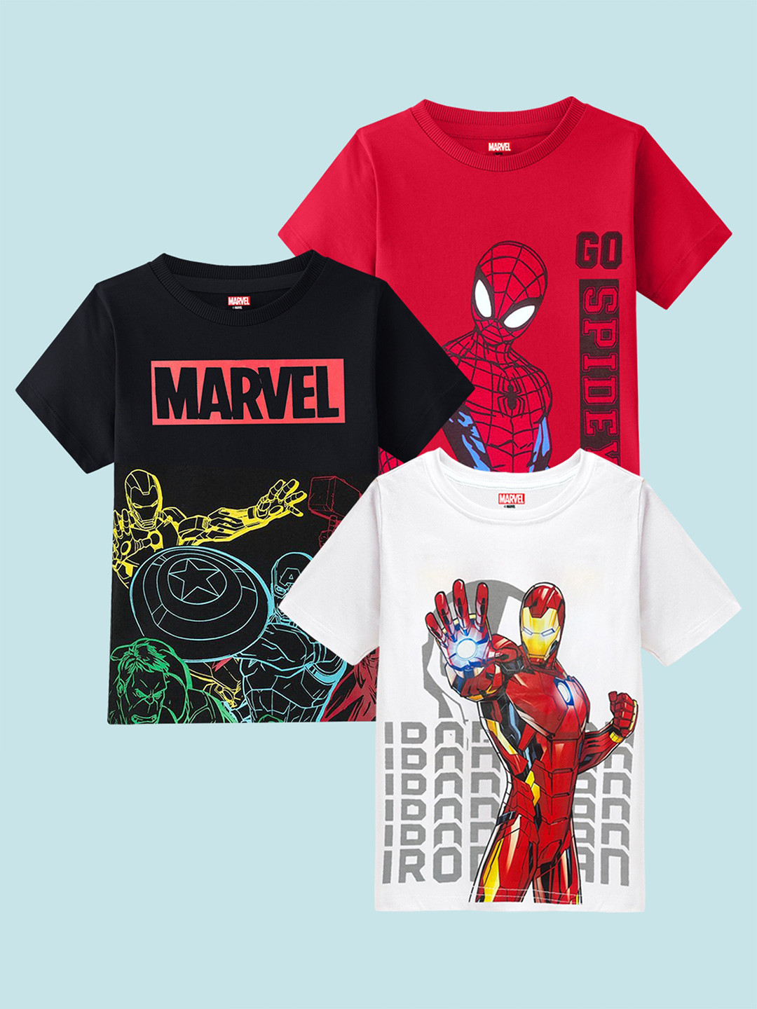 YK Marvel Boys Cotton Tshirts