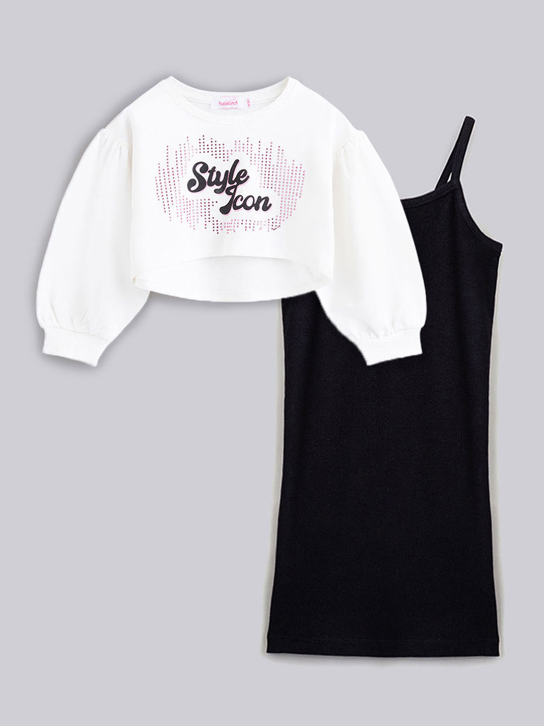 Hopscotch Cotton Blouse Embellished Knee Length A-Line Dress