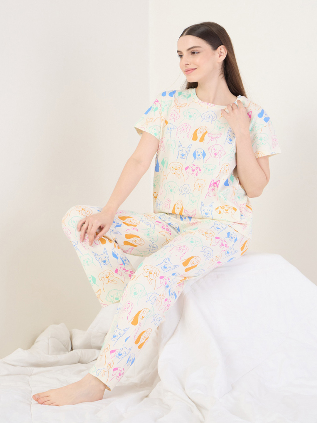 Sweet Dreams Women Printed Night suit