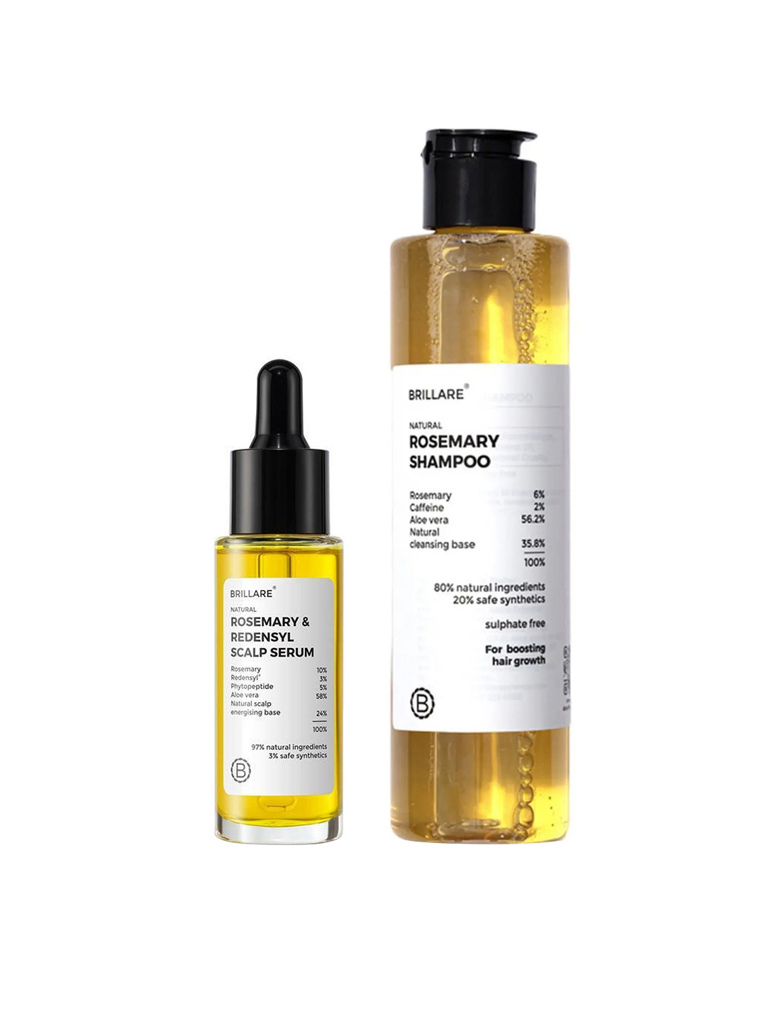 BRILLARE Set Of Rosemary Shampoo & Rosemary & Redensyl Scalp Serum - 200ml + 30ml