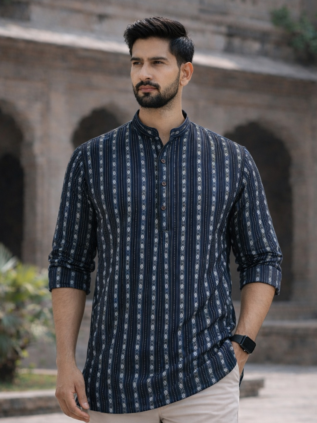 LADSLOOM Men  Printed Thread Work Kurta