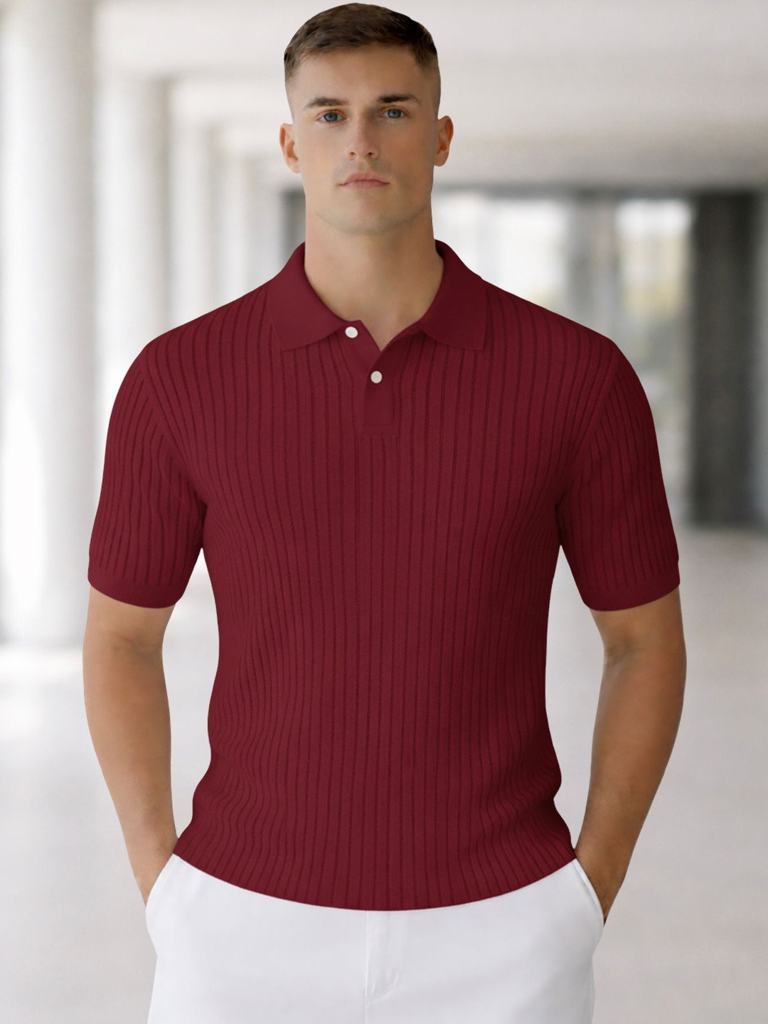 Fashion And Youth Men Polo Collar T-shirt