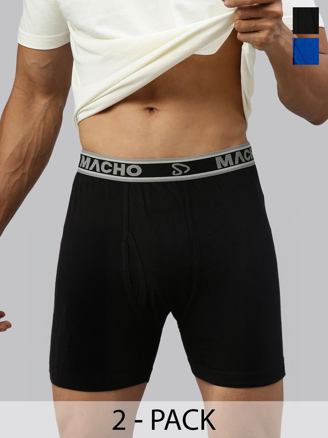 MACHO Pack Of 2 Assorted Cotton Trunks