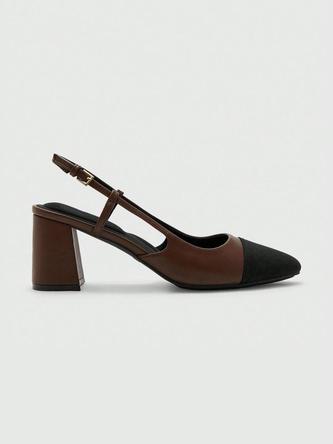 PURPLEHUNT Colourblocked PU Block Pumps