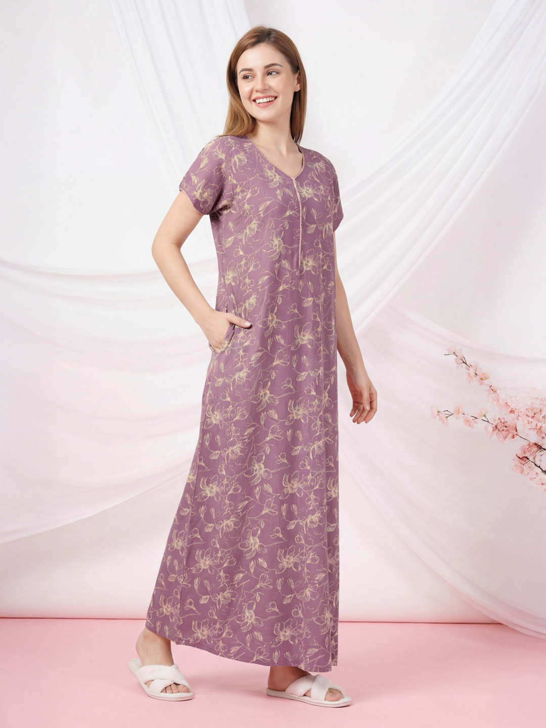 Juliana Dream Printed Maxi Nightdress