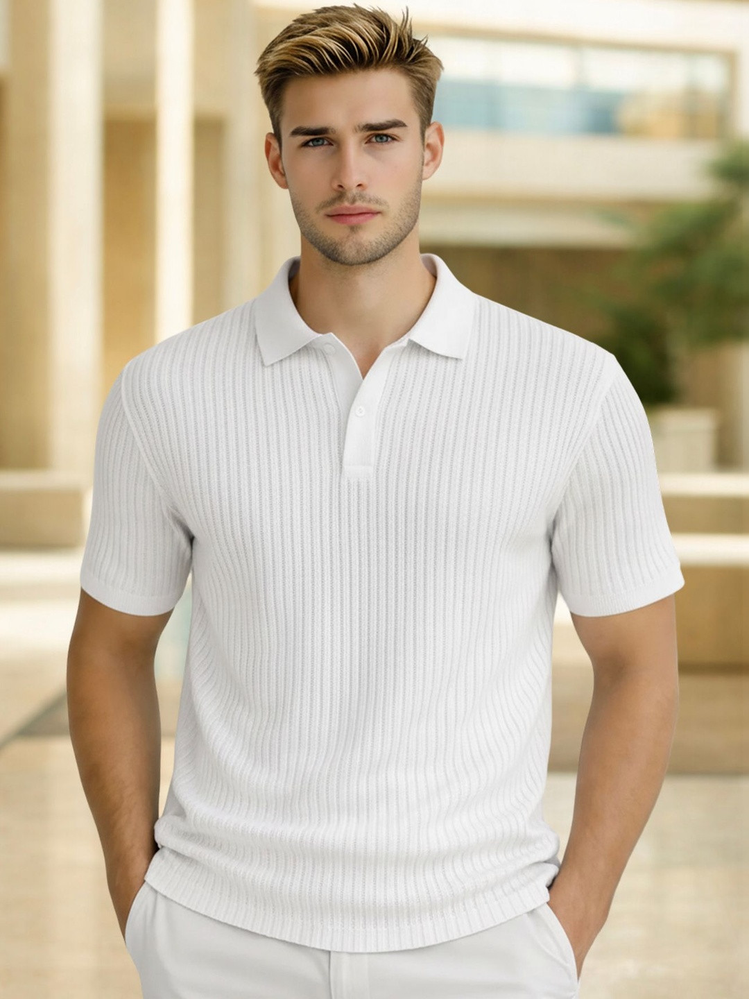 Fashion And Youth Men Polo Collar T-shirt