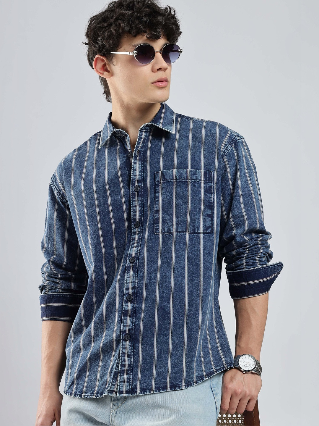 HERE&NOW Men Striped Casual Shirt