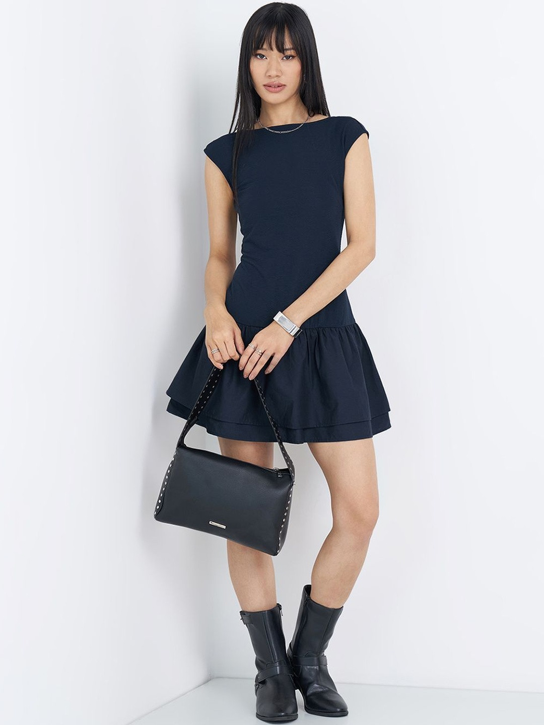 SF JEANS by Pantaloons Drop-Waist Mini Dress