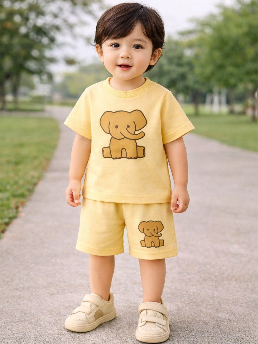 BLARY FASHION PLANET Unisex Kids Printed T-shirt with Shorts