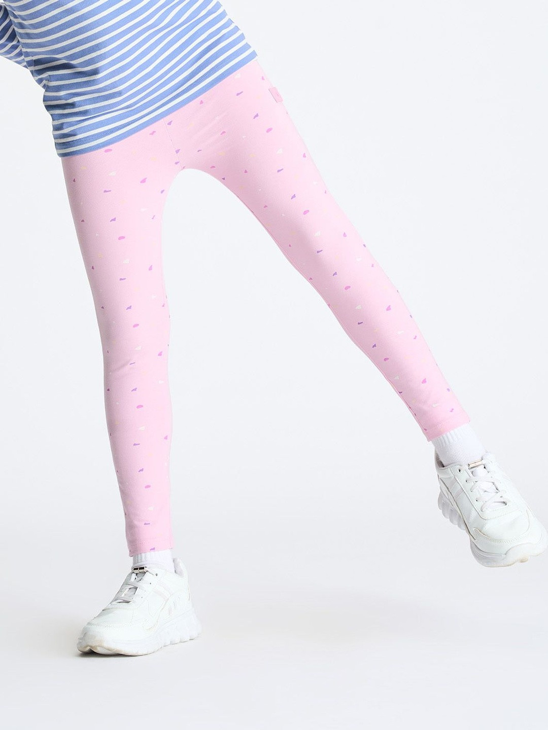 Dotokids Girls Adjustable Waist Everyday Cotton Leggings