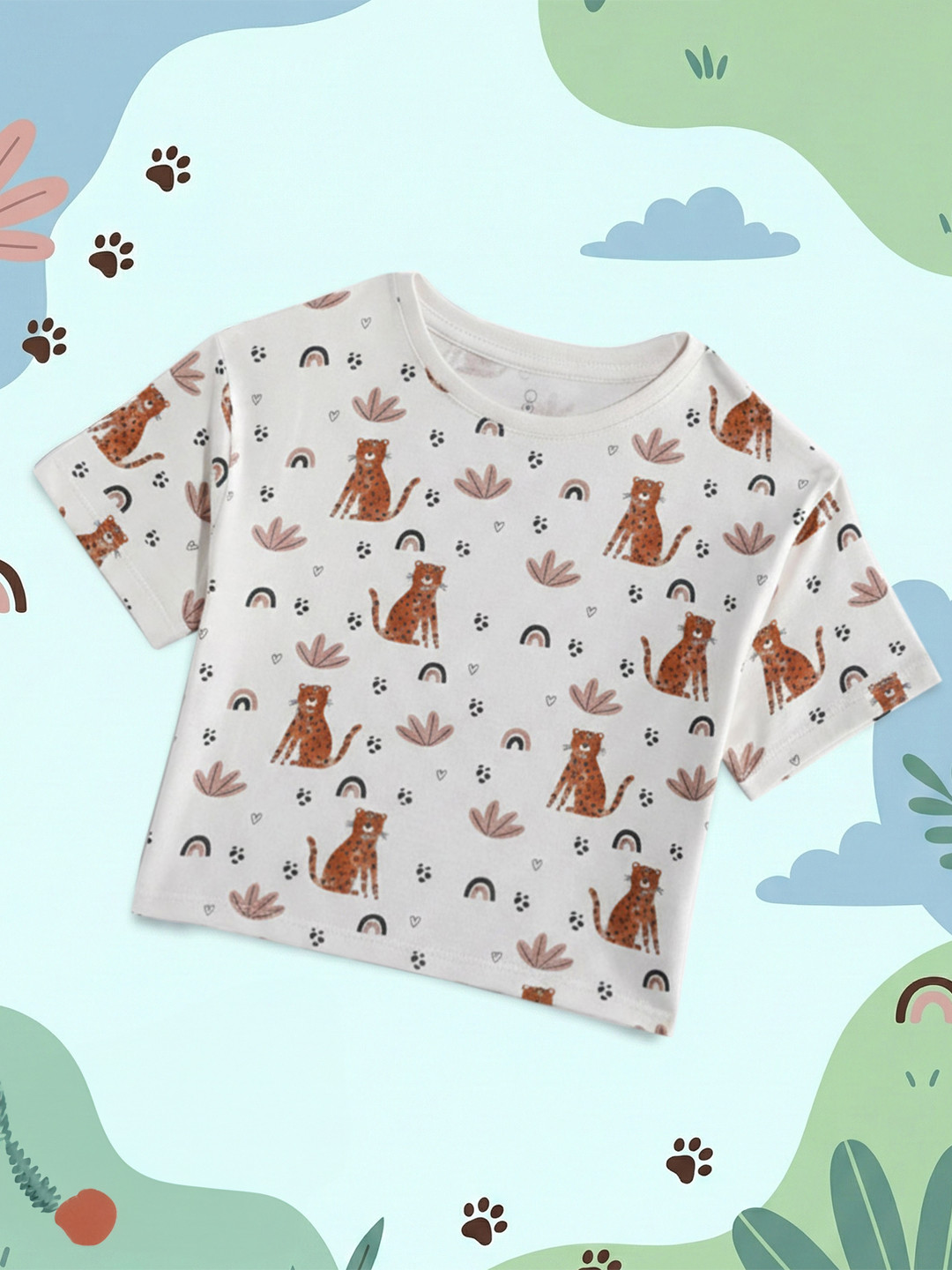 mothercare Girls Conversational Printed Pure Cotton T-shirt