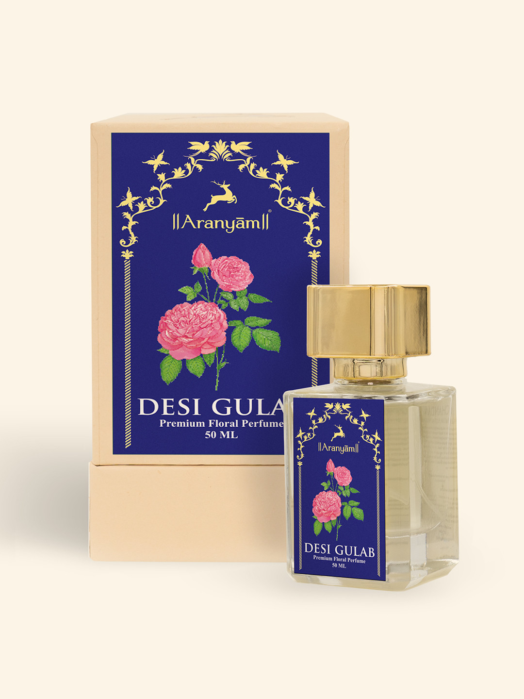 Aranyam Desi Gulab Floral Long Lasting Perfume - 50 ml