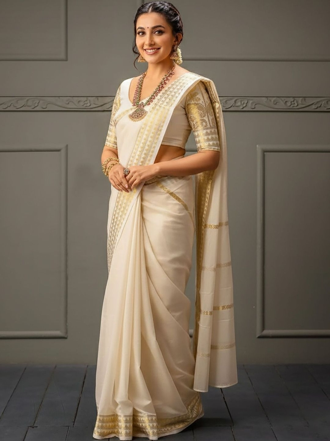Moda Rapido Zari Silk Blend Banarasi Saree
