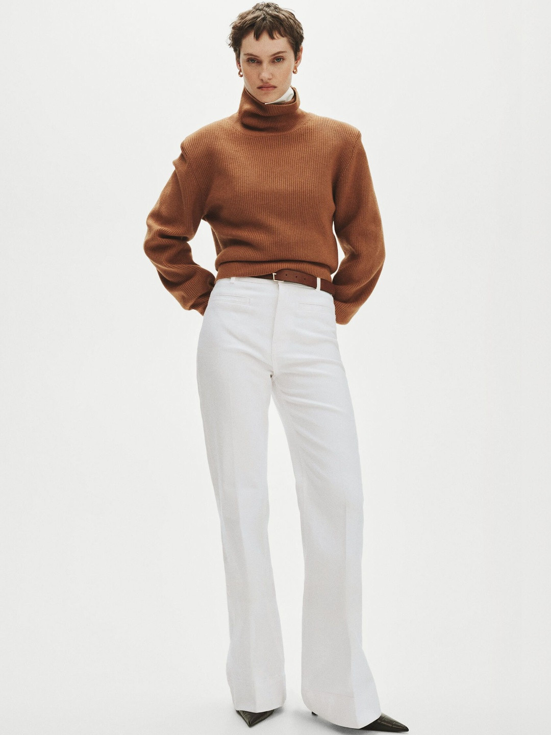 H&M Flared Twill Trousers