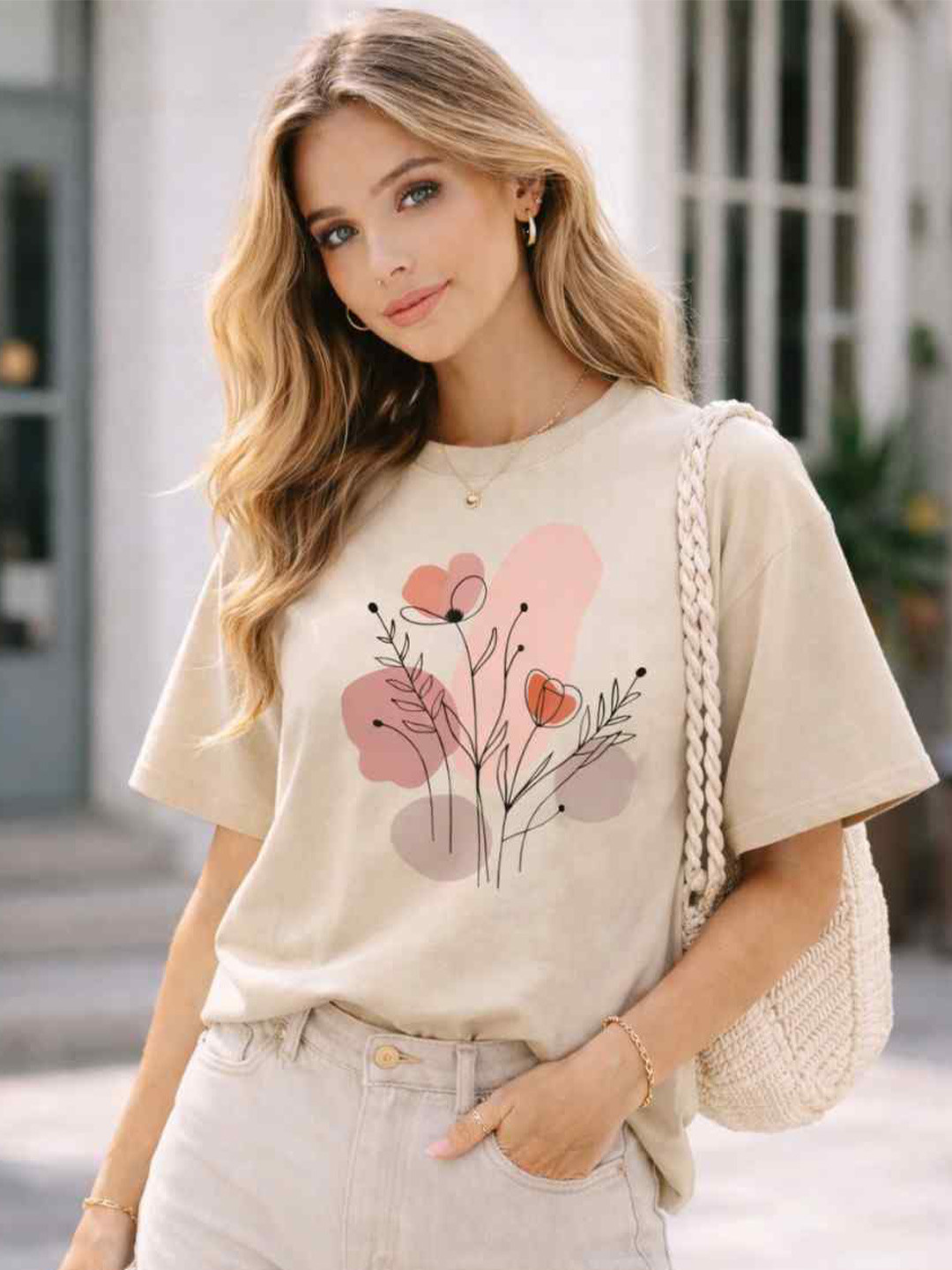 ACTLIVE Women Floral Printed T-shirt
