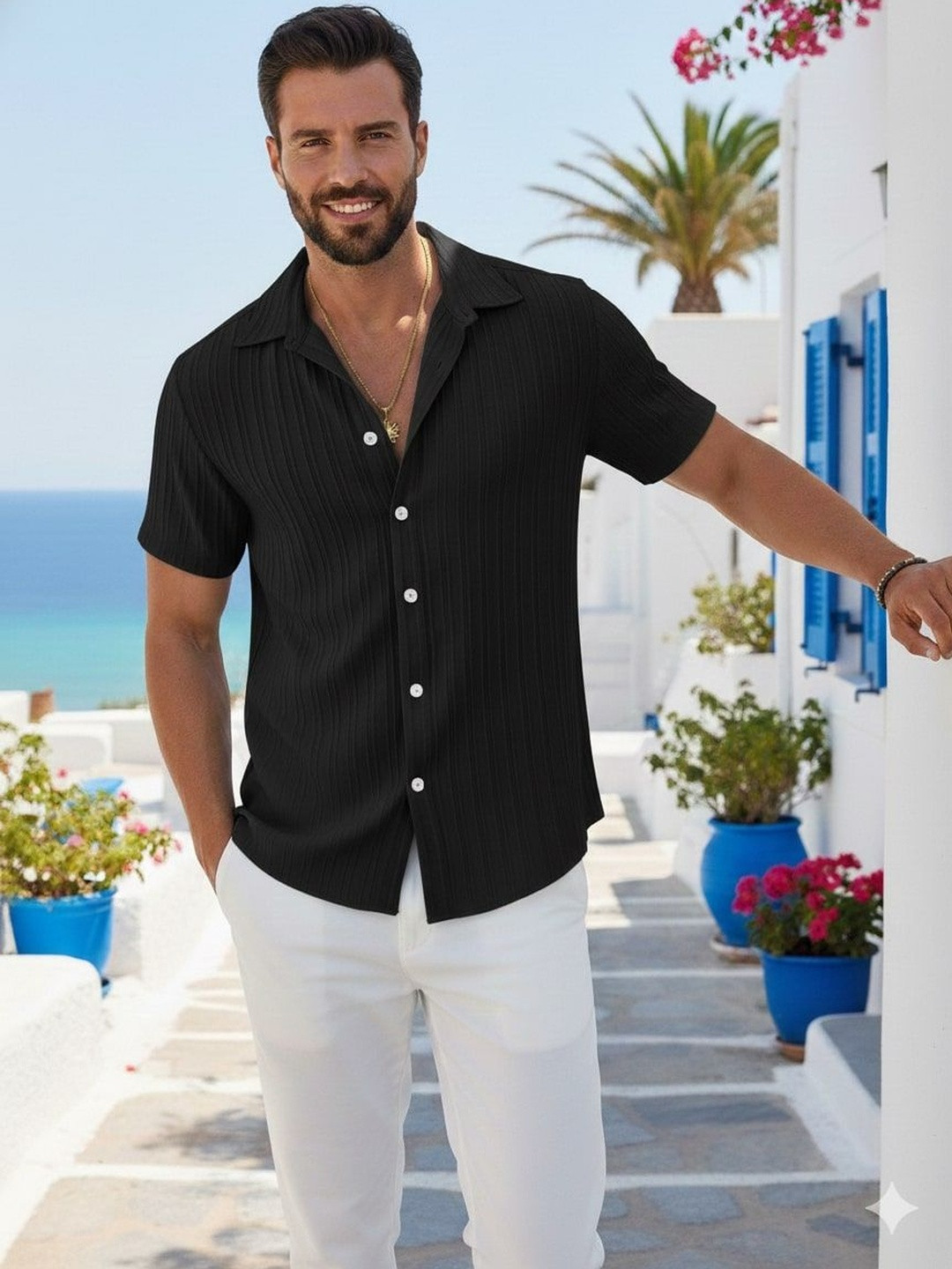 TAGDO FASHION Men?s Short Sleeve Casual Shirt