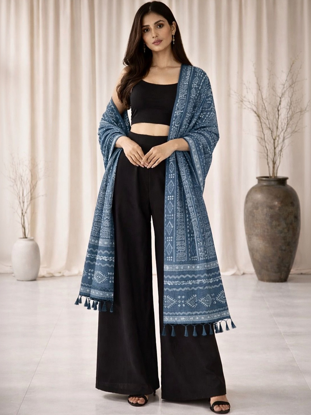 YUGAVEERAA Ethnic Motifs Printed Dupatta