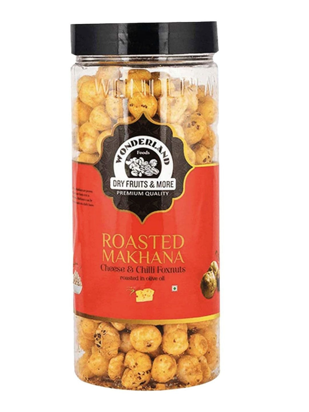 Wonderland Foods Roasted & Flavoured Makhana Premium Cheese & Chilli Foxnuts 100g