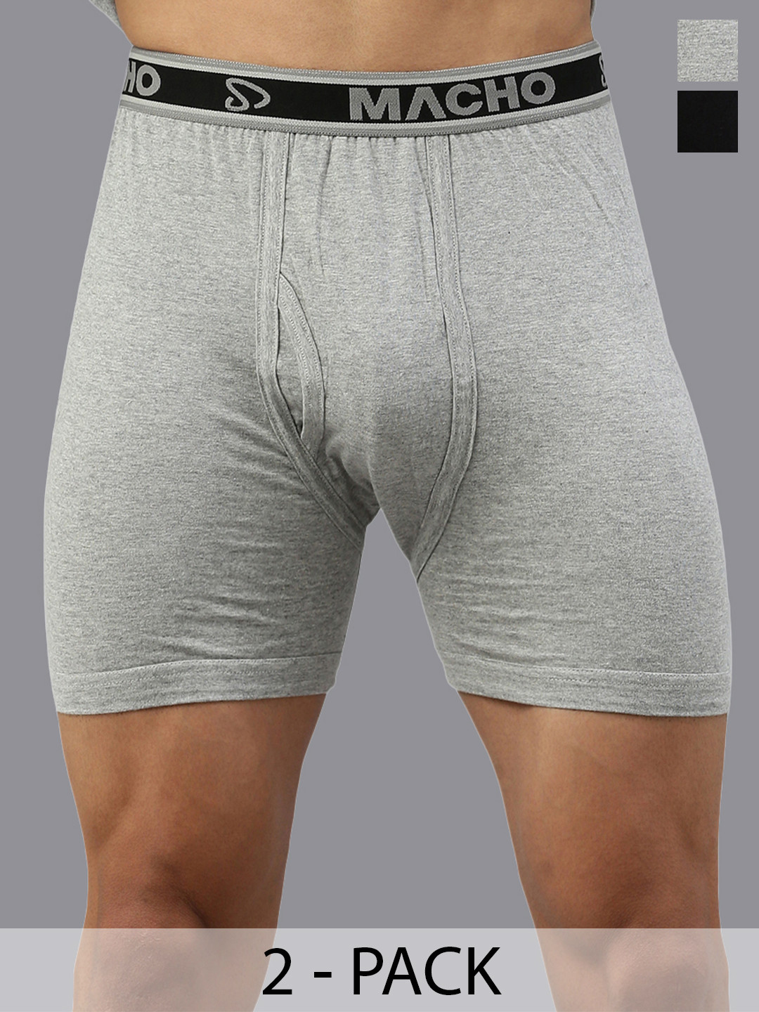 MACHO Pack Of 2 Assorted Cotton Trunks