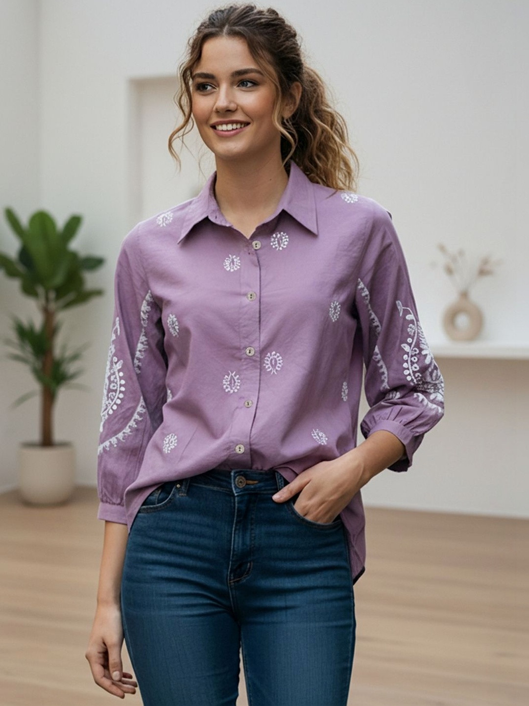Zolo Label Women Classic Printed Casual Shirt