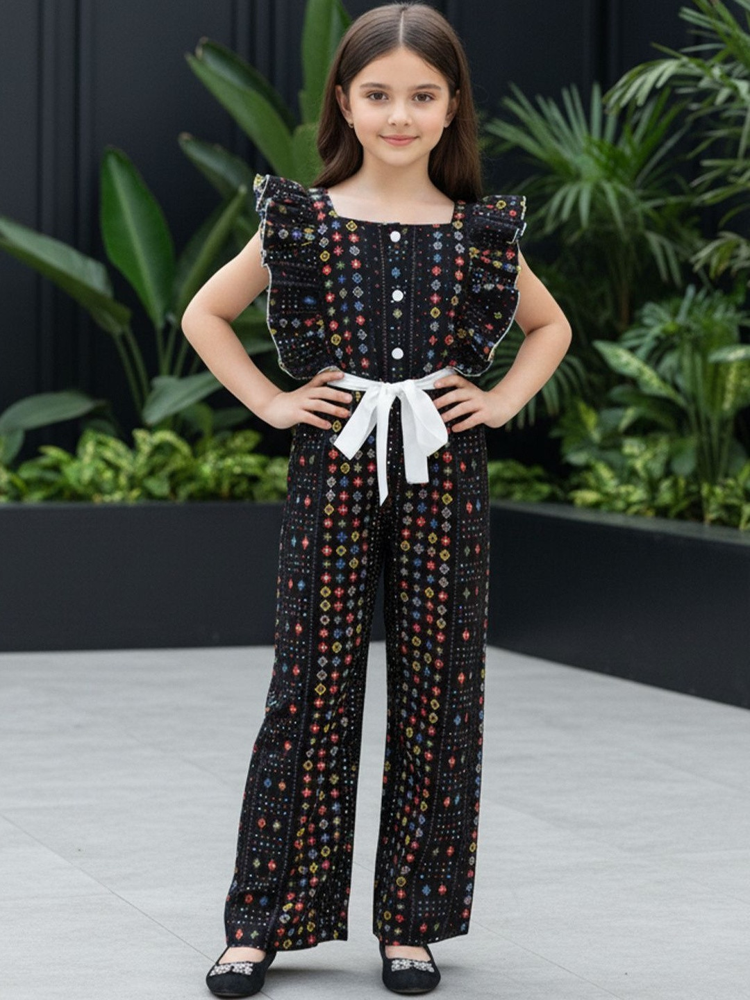 Cutiekins Girls Printed Basic Jumpsuit