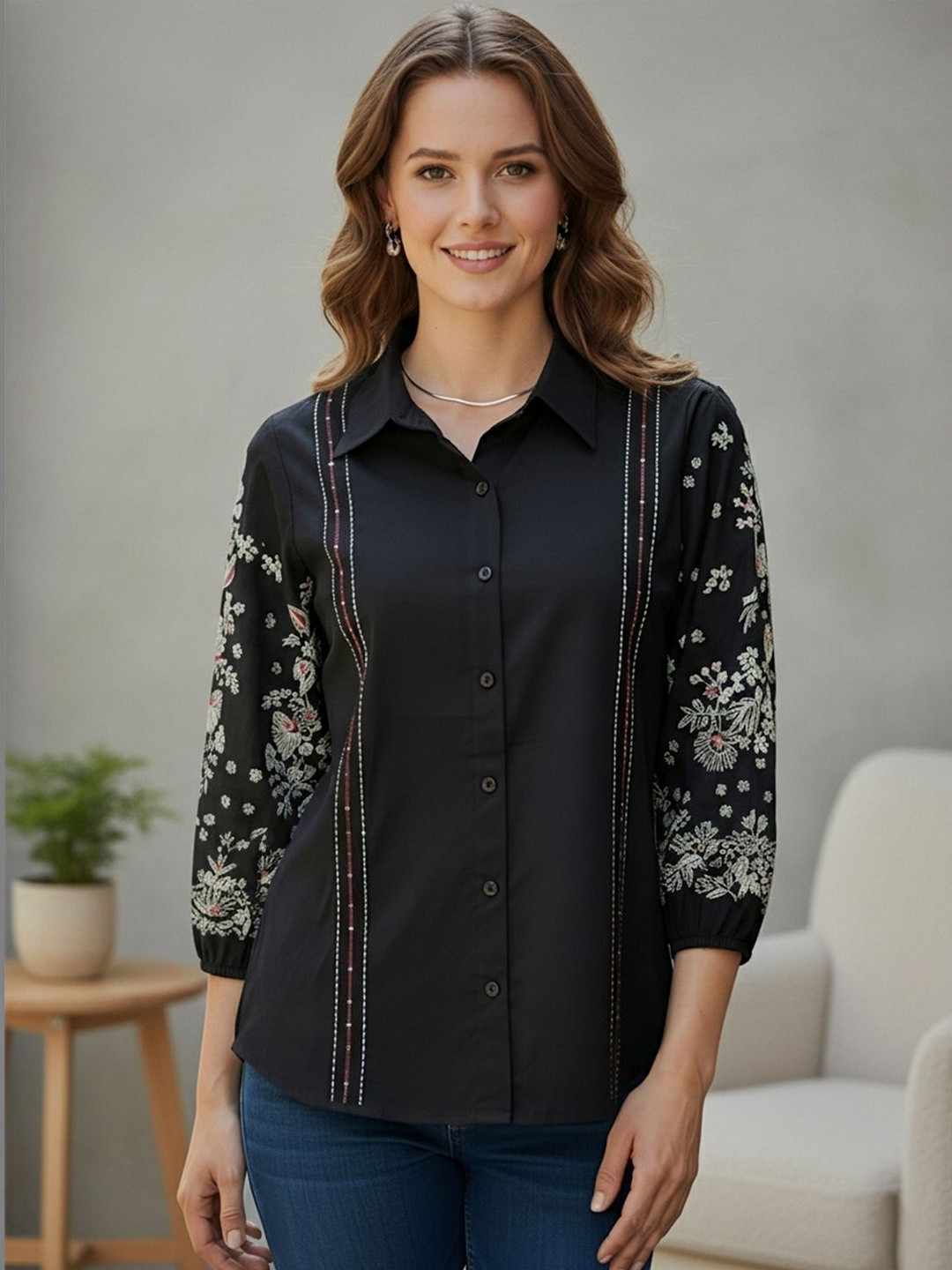 Zolo Label Women Classic Floral Casual Shirt