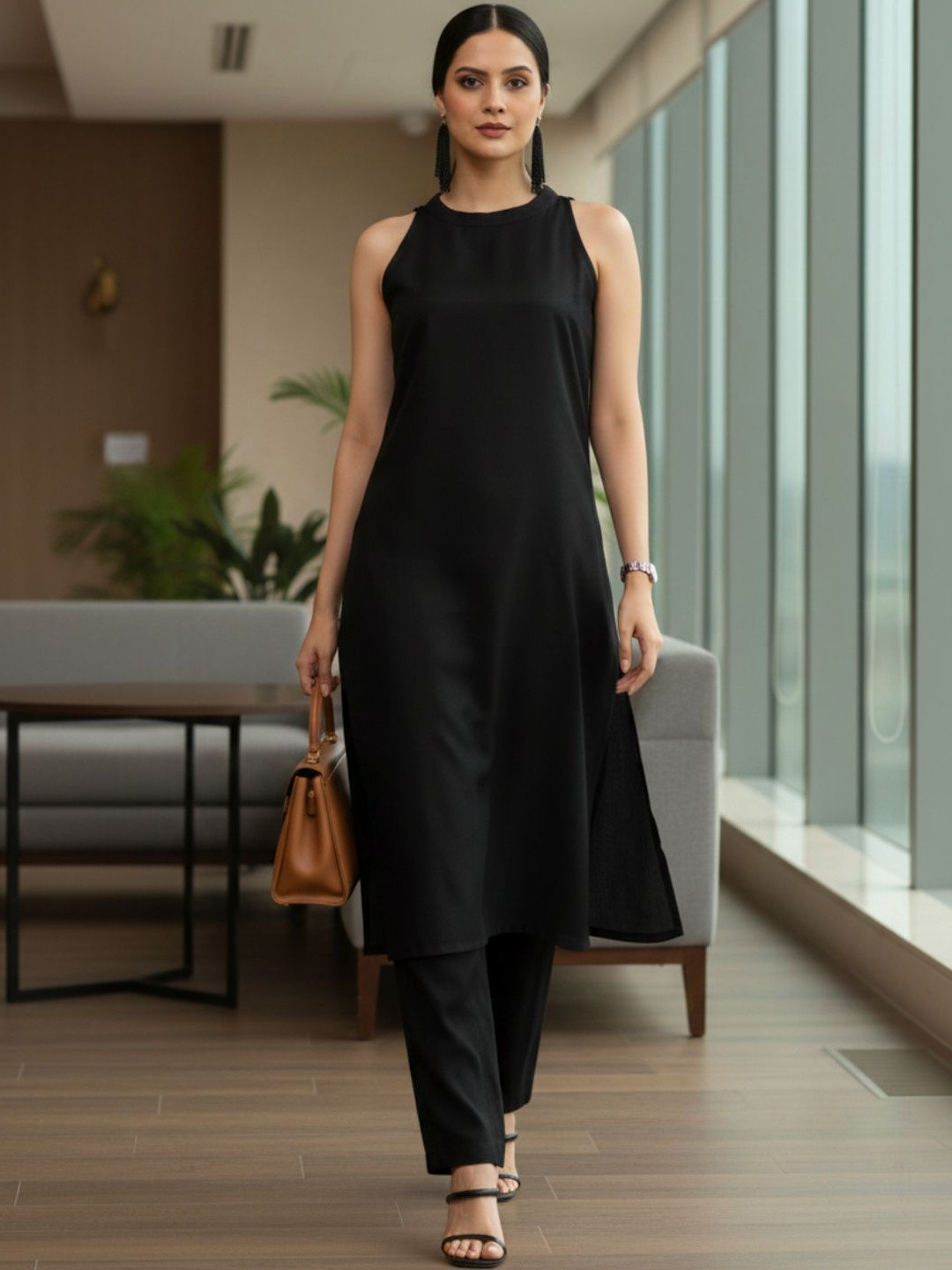 Varanga Women Halter Neck Kurta